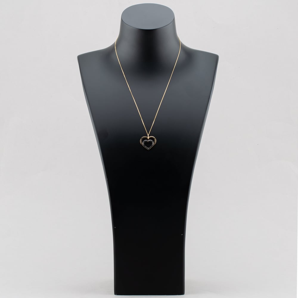 9ct Two Colour Double Heart Pendant 2.68.0579