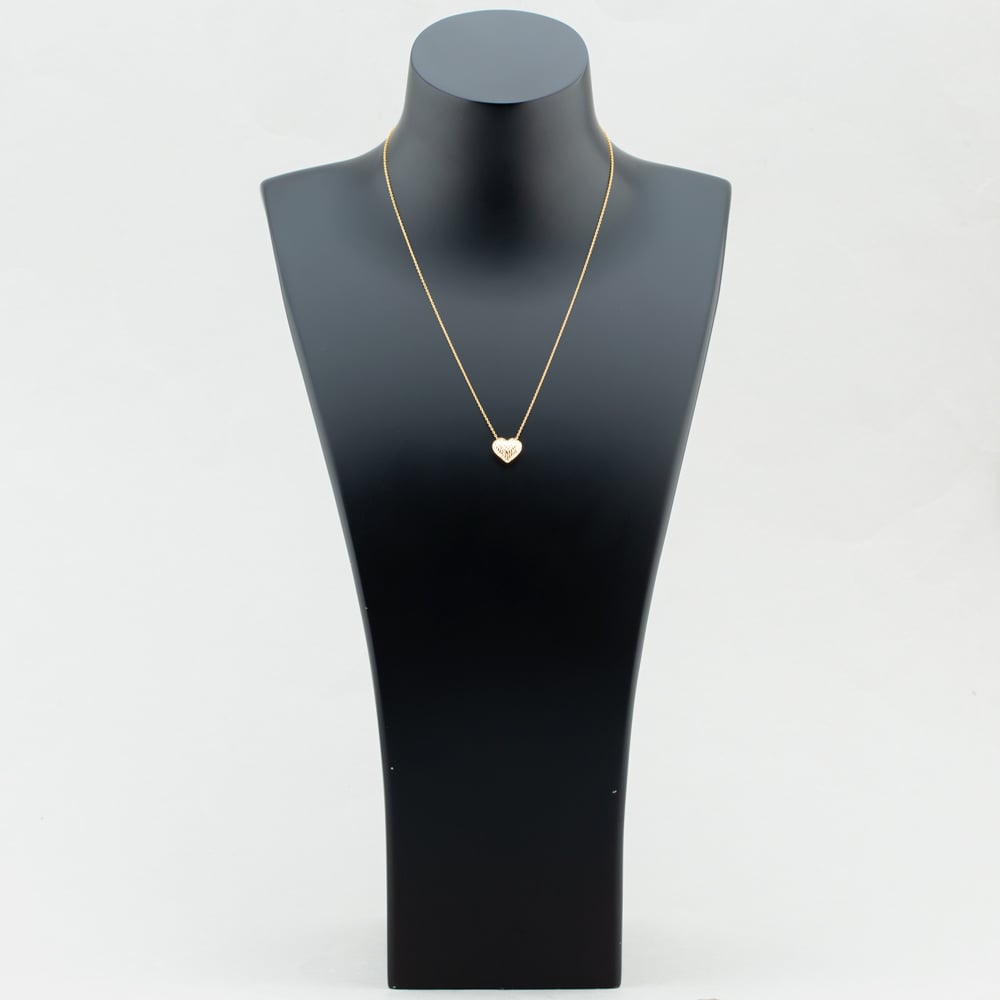 9ct Gold Diamond Cut Heart Pendant 1.19.6344