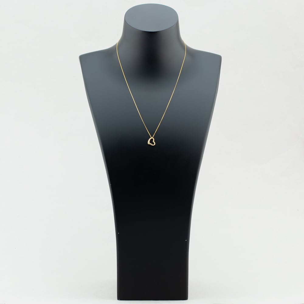 9ct Yellow Gold Open Heart Necklace 1.61.4243