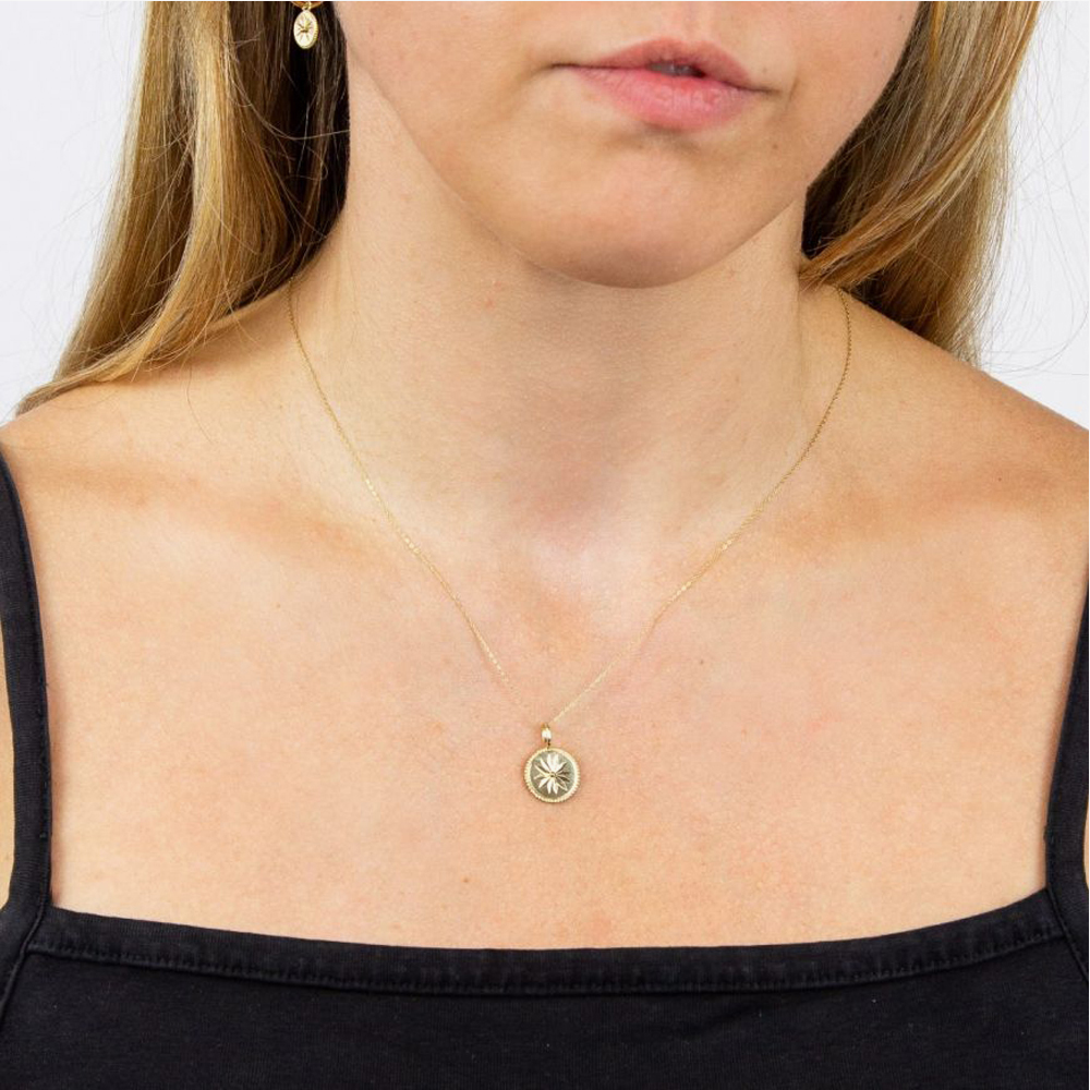 9ct Yellow Gold Wellness Symbol Necklace GP2281 GN141
