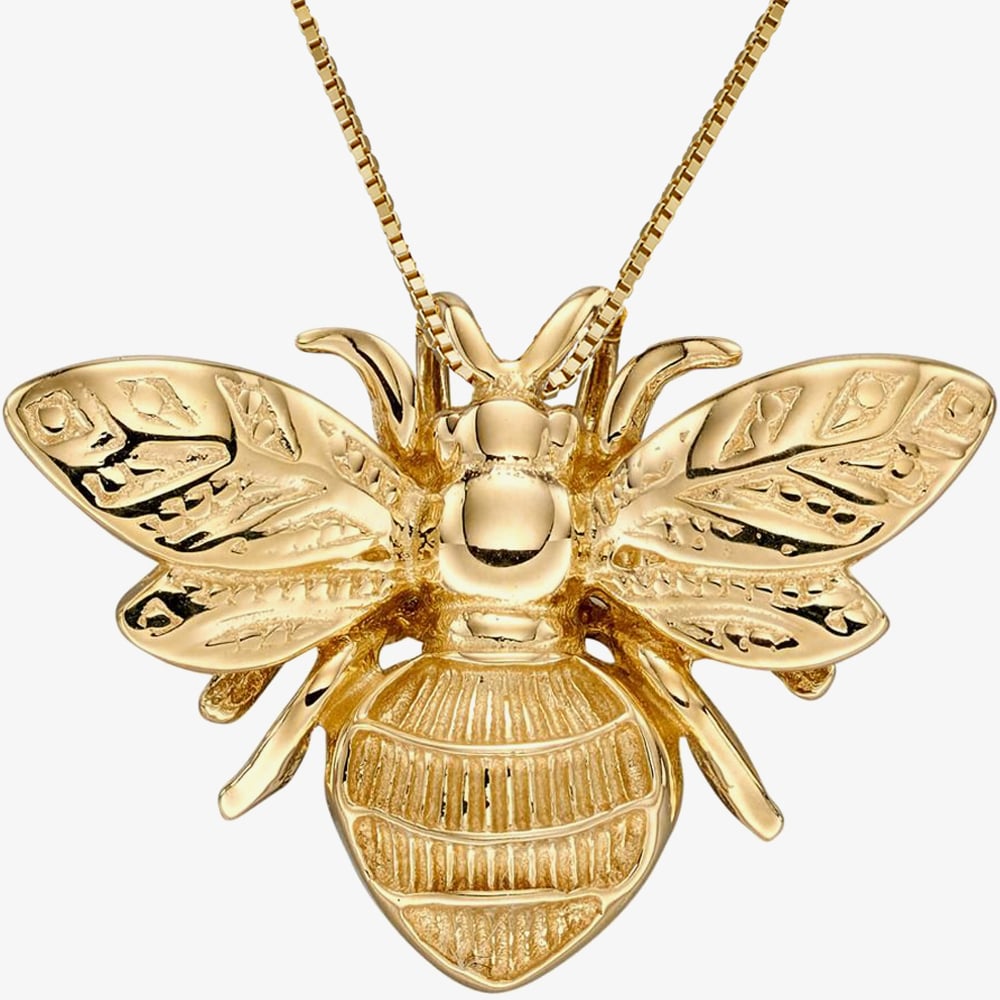 Product photograph of 9ct Yellow Gold Bumblebee Necklace Gp2151 Gn141 from The Jewel Hut