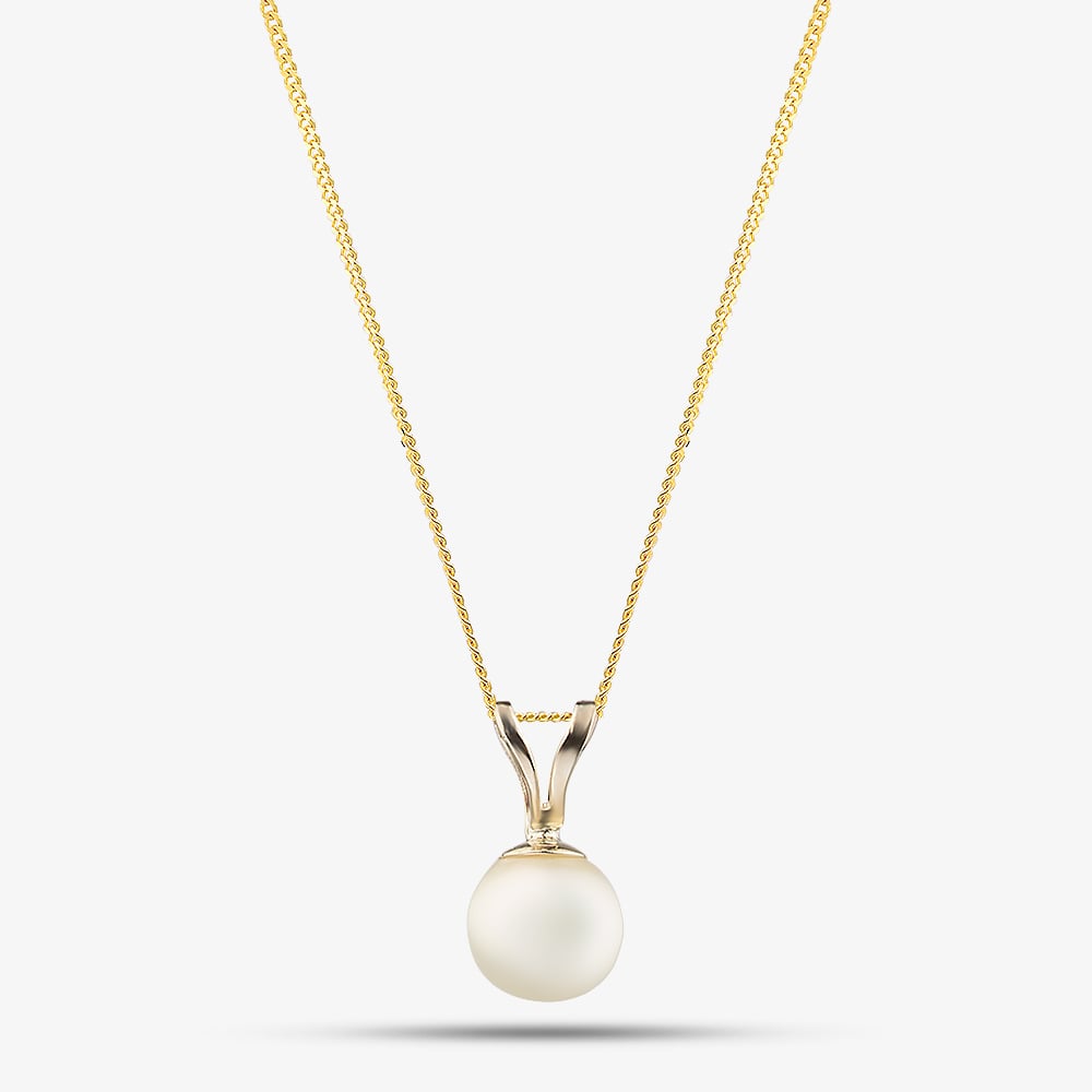 9ct Yellow Gold Akoya Pearl Pendant Necklace PNZ106CM