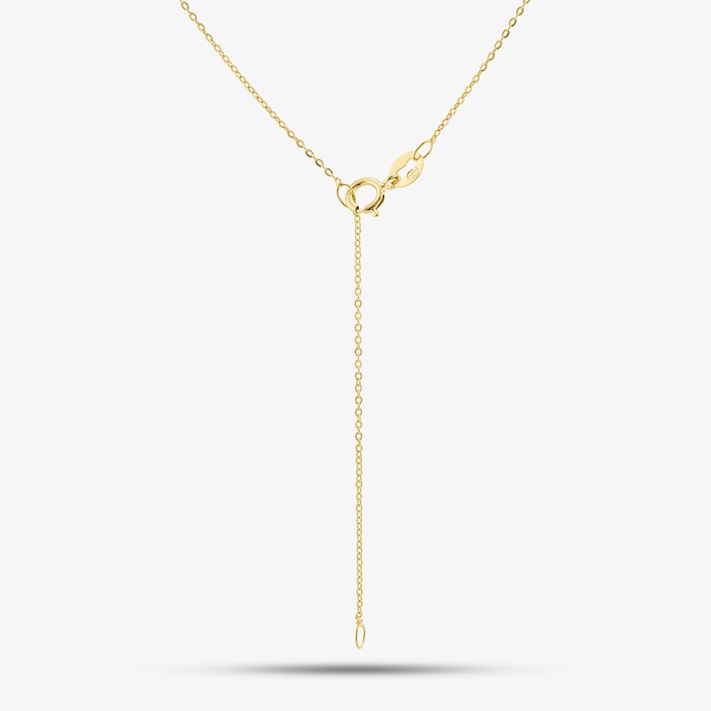 9ct Yellow Gold Red Cubic Zirconia Heart Halo Pendant Necklace NBD026YRU TRACEY9-18