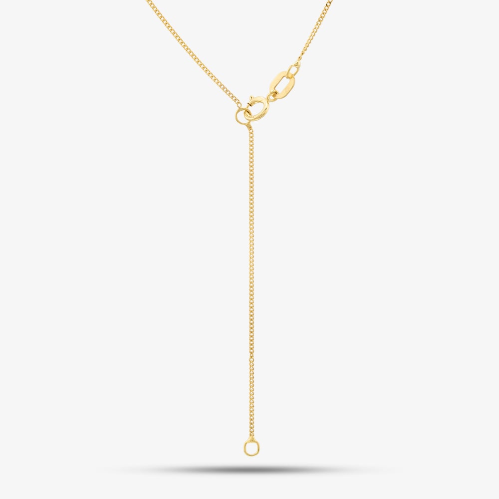 9ct Yellow Gold 18-20 Inch Fine Diamond Cut Curb Chain 1.13.0031