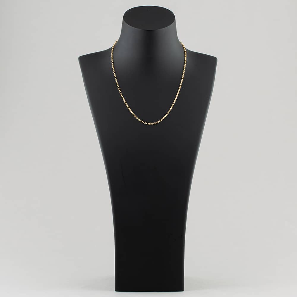 9ct Yellow Gold 18 Inch Oval Belcher Chain HOB080-18