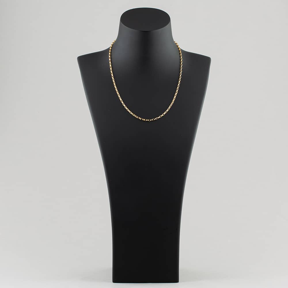 9ct Yellow Gold 18 Inch Oval Belcher Chain HOB100-18