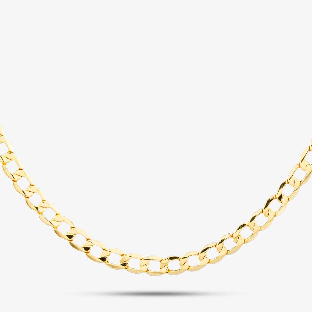 Product photograph of 9ct Yellow Gold 22 Inch Curb Chain Hc080-22 from The Jewel Hut