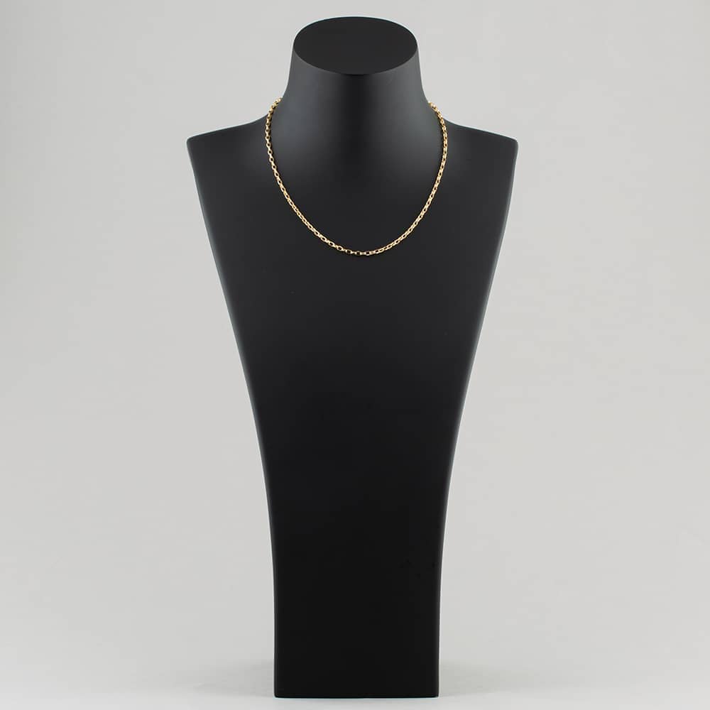 9ct Yellow Gold 16 Inch Oval Belcher Chain HOB100-16