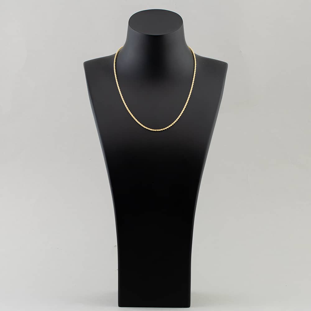 9ct Yellow Gold Rope Necklace HLRP-220-9Y