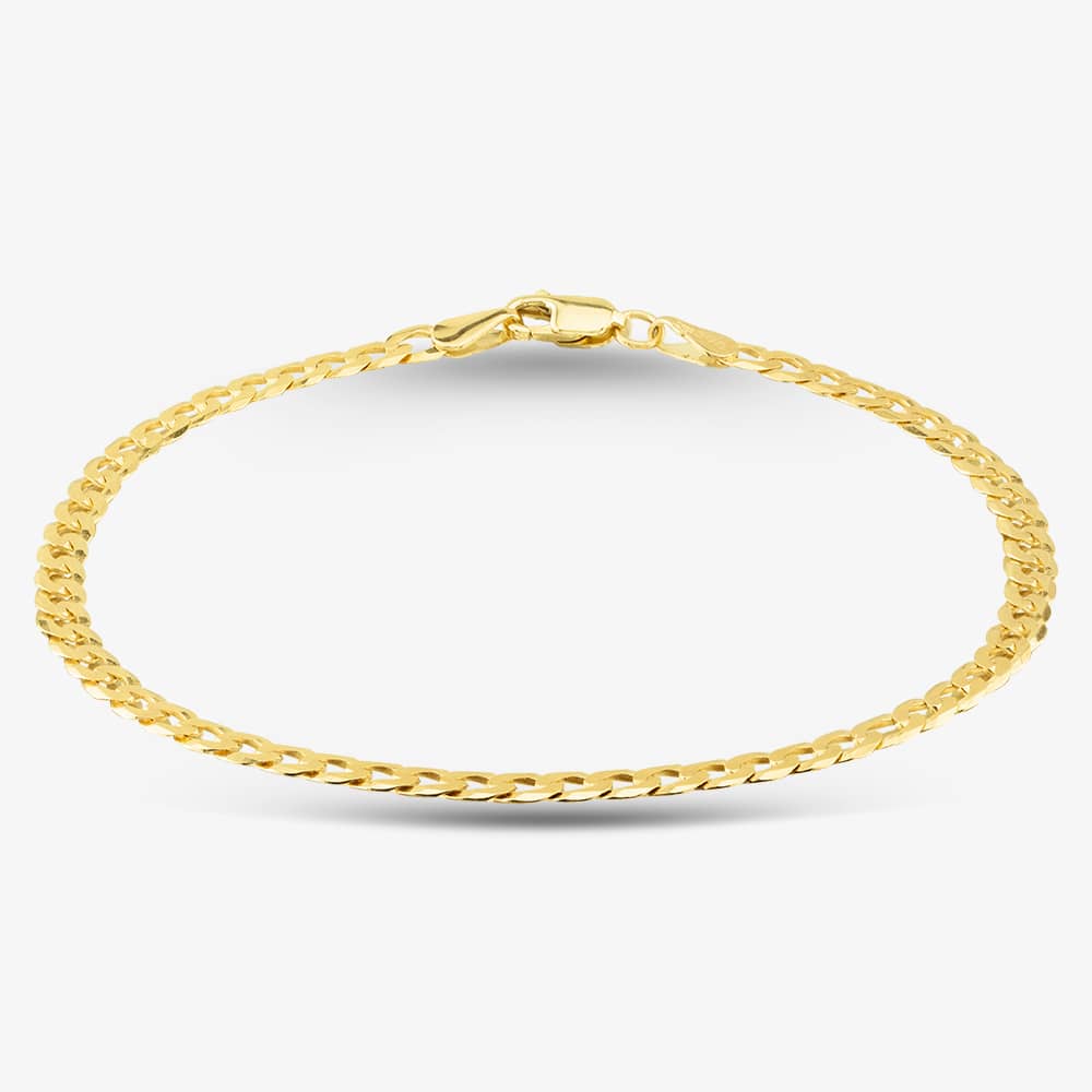 9ct Yellow Gold Curb Bracelet SUFC-340-9Y