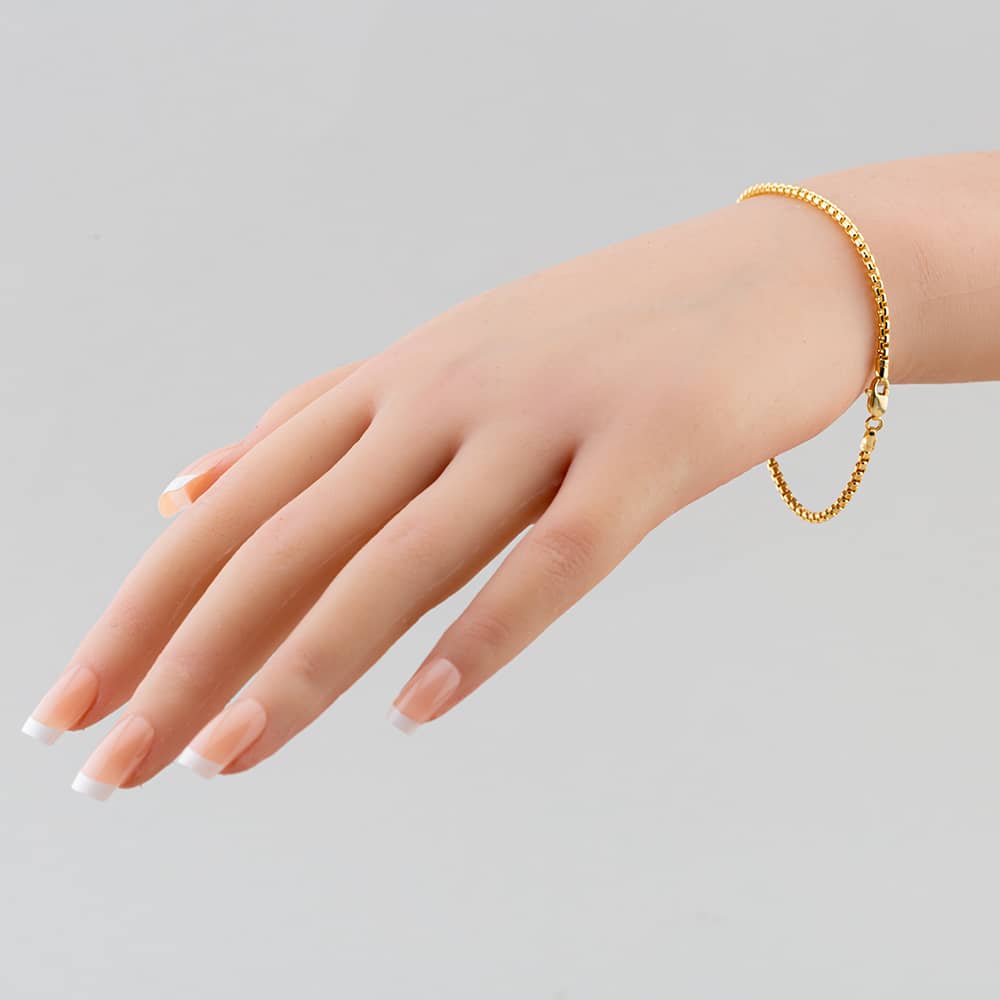 9ct Yellow Gold 7.5 Inch Box Chain Bracelet HBFB-250-9Y-7.5