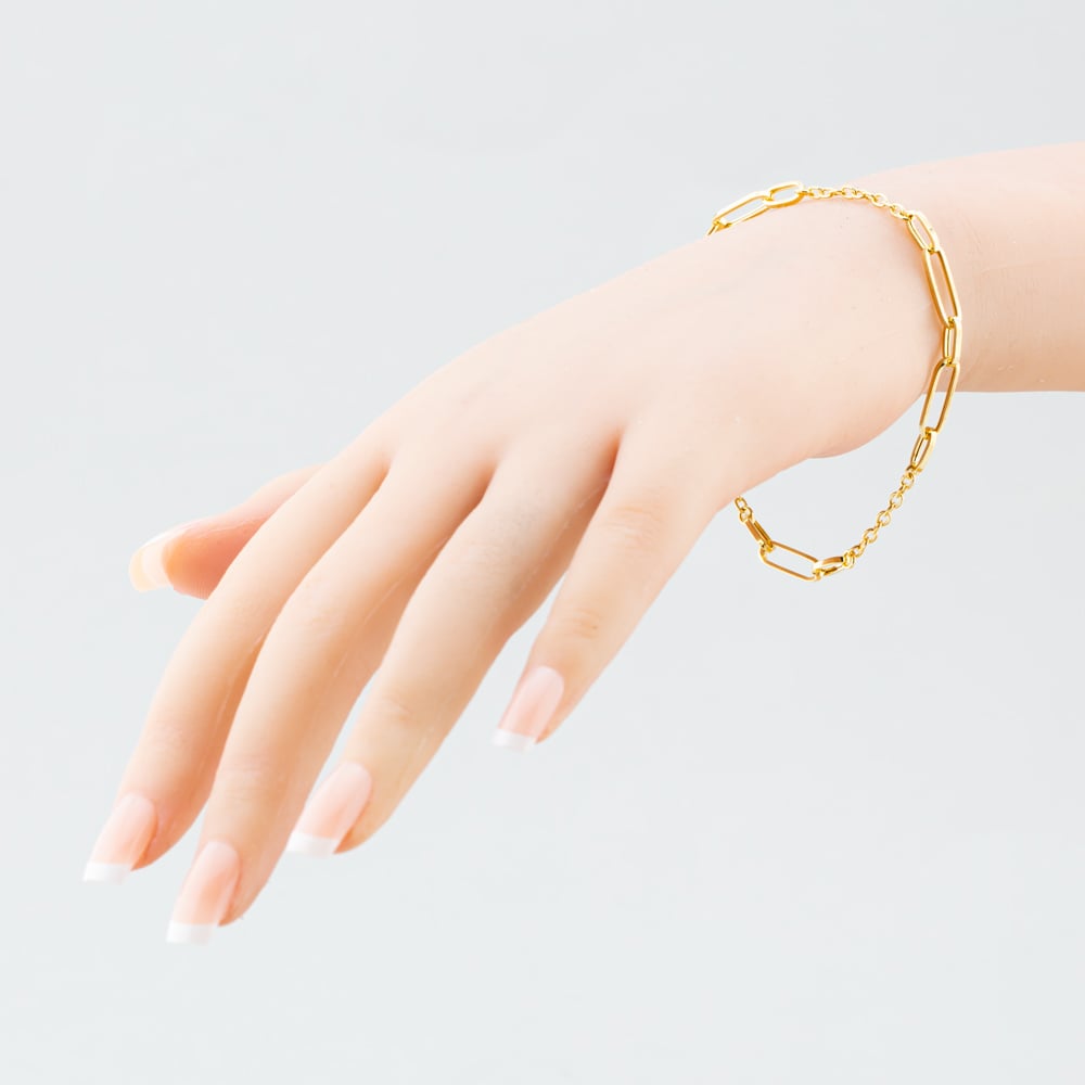 9ct Yellow Gold Paperlink Chain Bracelet 1.20.0492