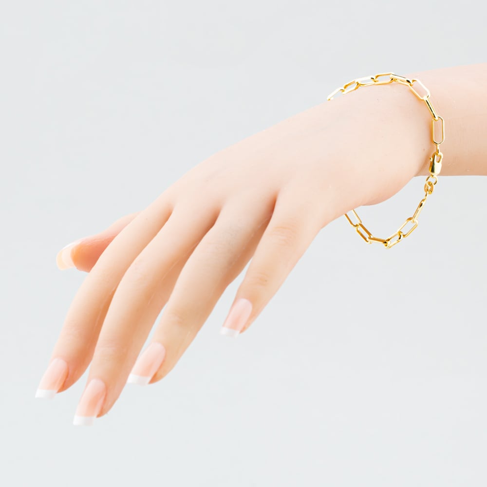 9ct Yellow Gold Paperlink Chain Bracelet 1.26.0552