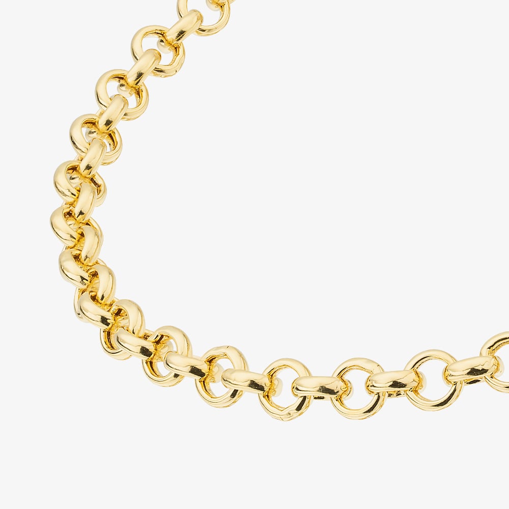  9ct Gold 7.5 inch Belcher Chain Bracelet HRB130-7.5
