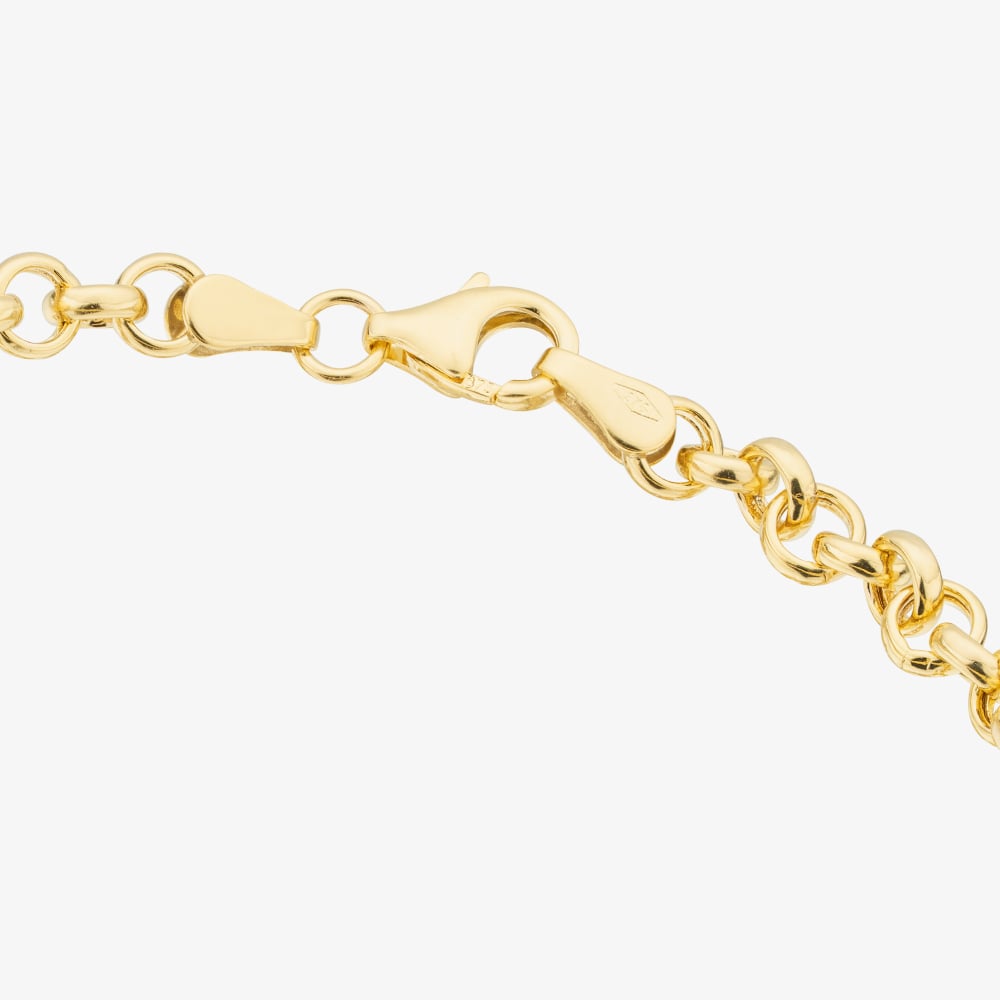  9ct Gold 7.5 inch Belcher Chain Bracelet HRB130-7.5