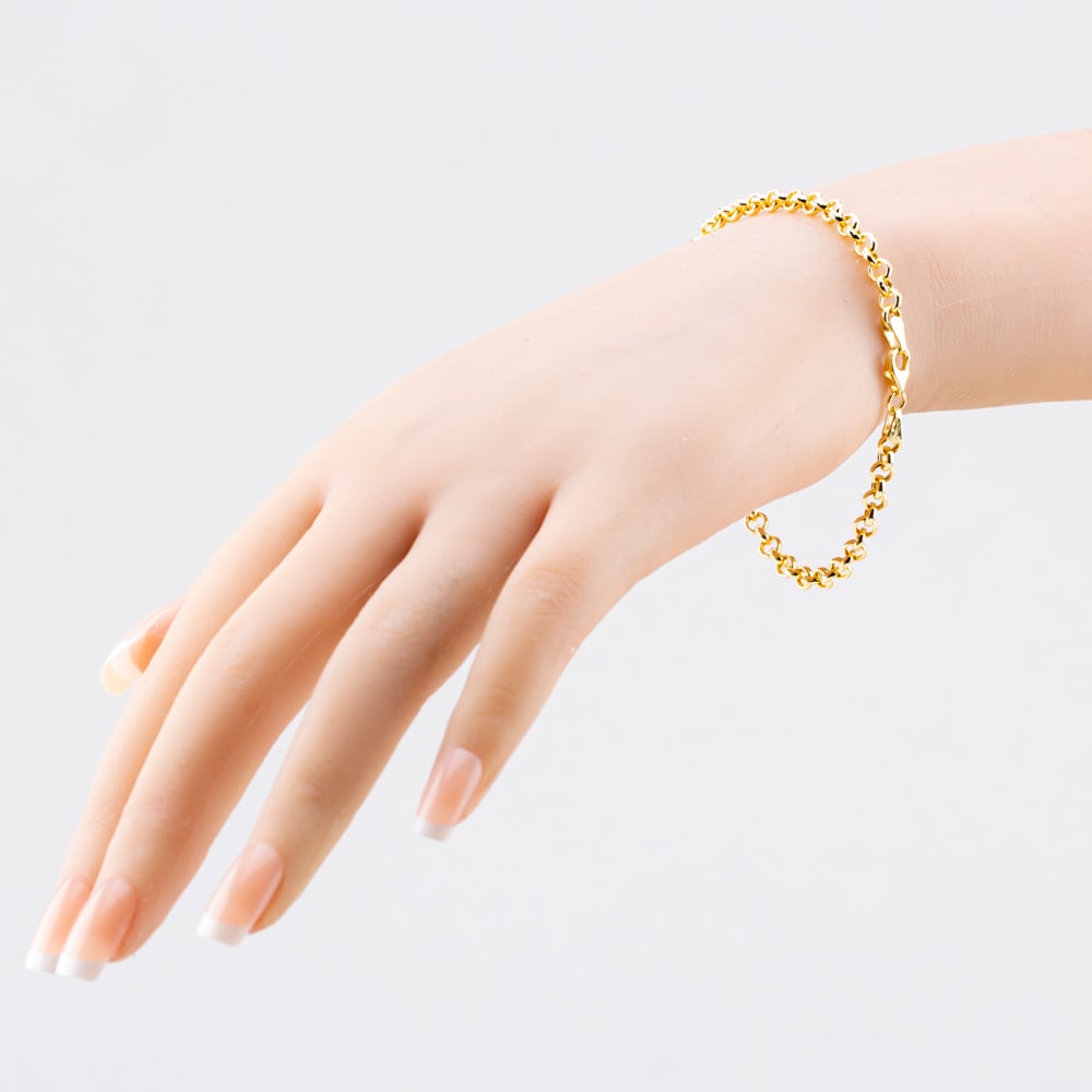  9ct Gold 7.5 inch Belcher Chain Bracelet HRB130-7.5