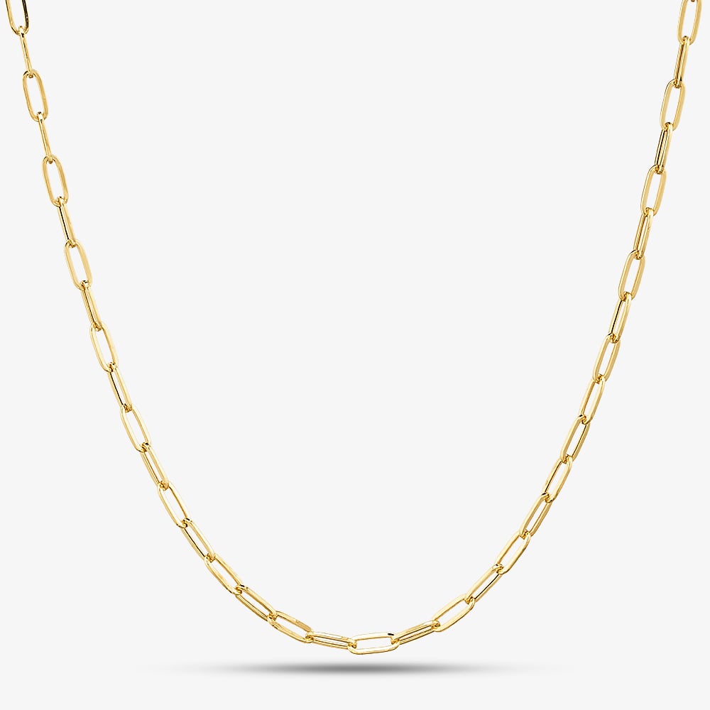 9ct Yellow Gold 18 Inch Oval Link Belcher Chain HPPC-270-9Y-18