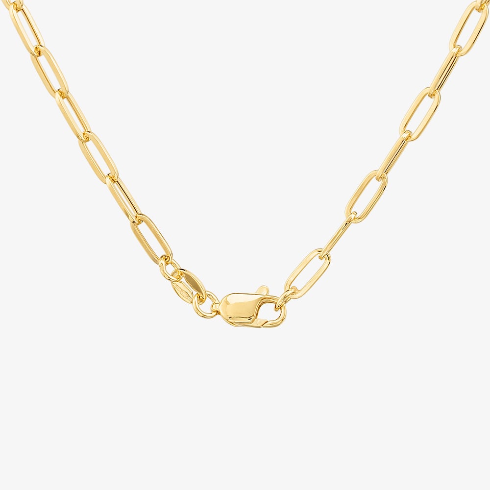9ct Yellow Gold 18 Inch Oval Link Belcher Chain HPPC-270-9Y-18