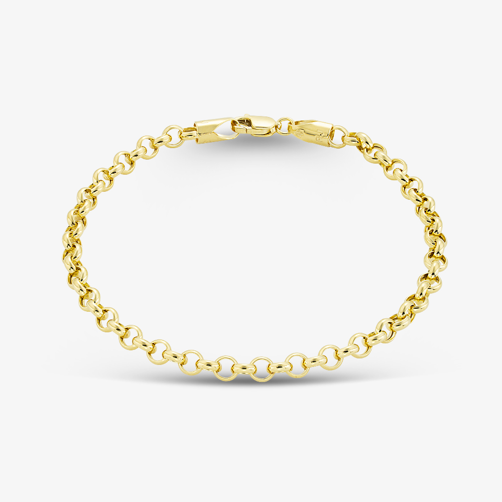 Gold Classic 9ct Yellow Gold 7.5 Inch Belcher Chain Bracelet HRBP-400-9Y-7.5