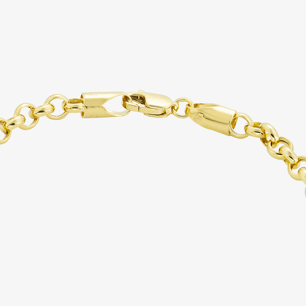 Gold Classic 9ct Yellow Gold 7.5 Inch Belcher Chain Bracelet HRBP-400-9Y-7.5
