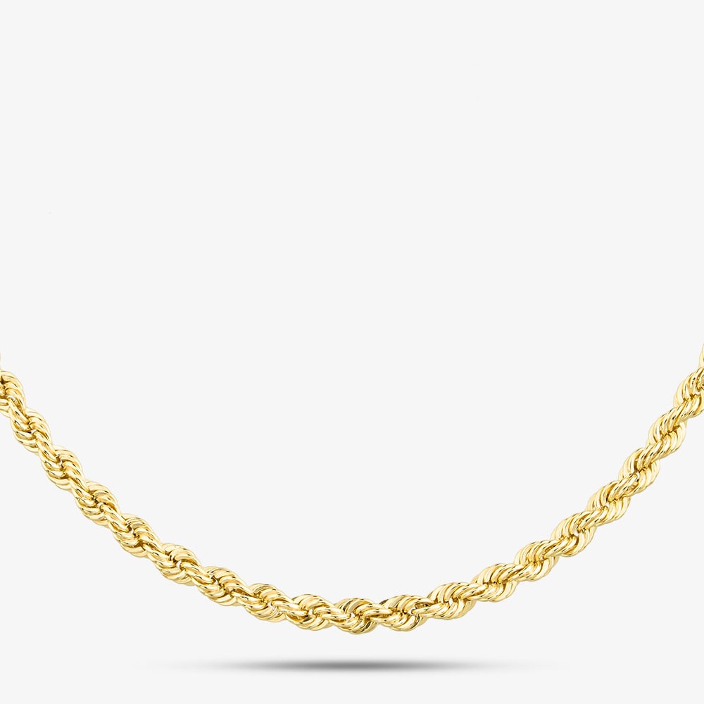9ct Yellow Gold 16 Inch Rope Chain HLRP-220-9Y-16