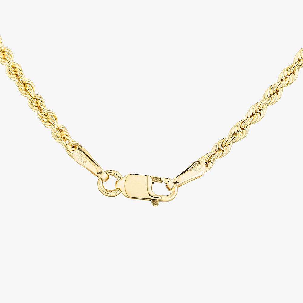 9ct Yellow Gold 16 Inch Rope Chain HLRP-220-9Y-16