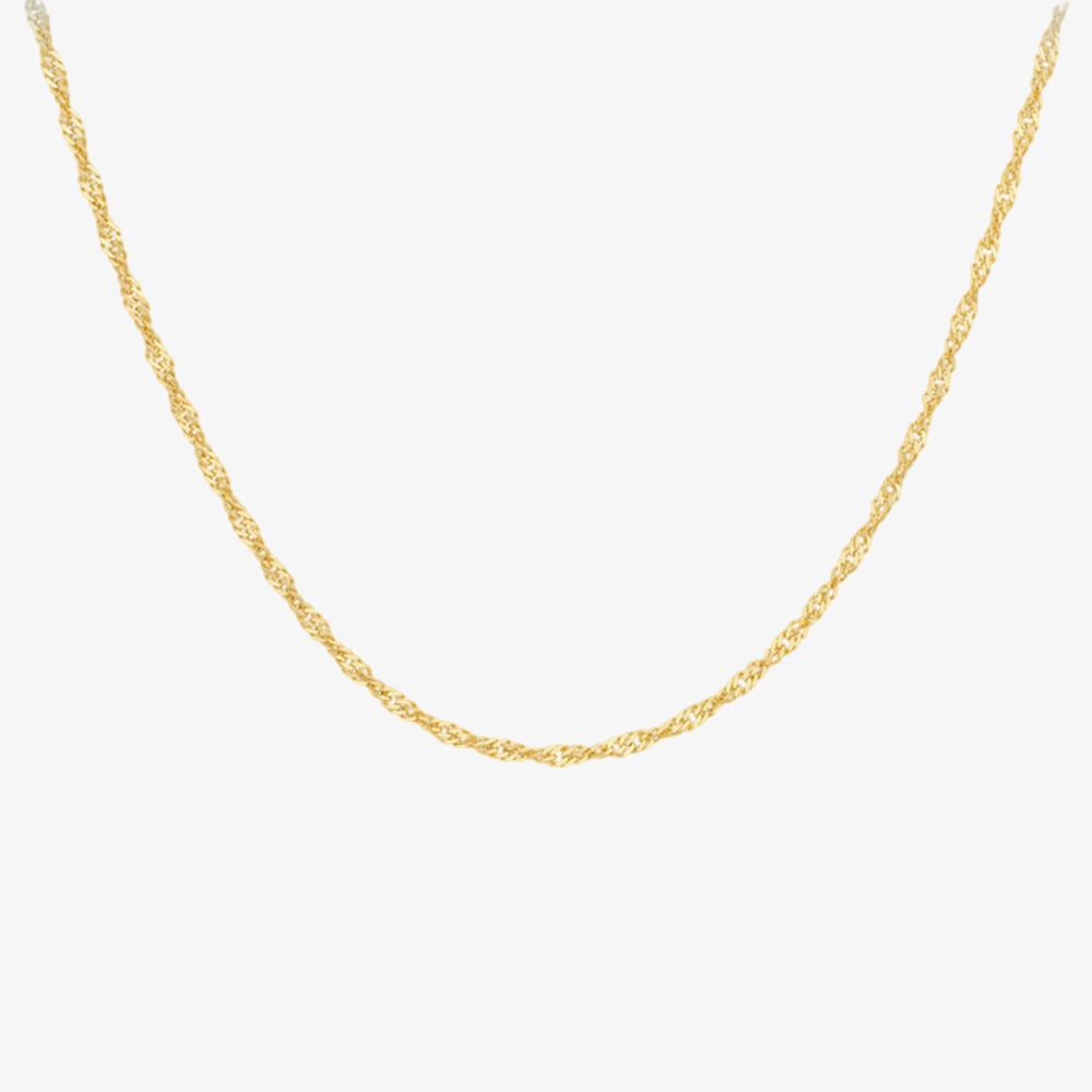 Gold Classic 9ct Yellow Gold Diamond Cut Twist Curb Chain 1.13.0463
