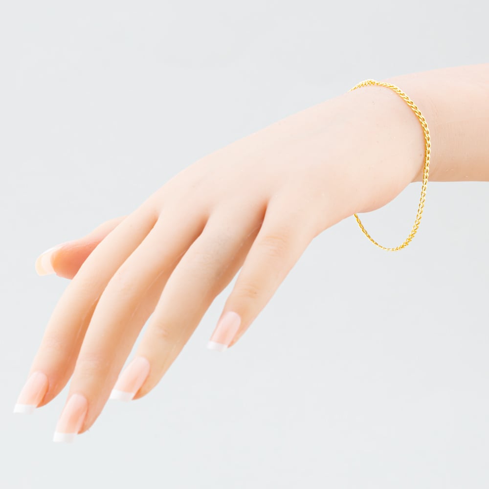 9ct Yellow Gold 18cm Curb Chain Bracelet 1.23.0181