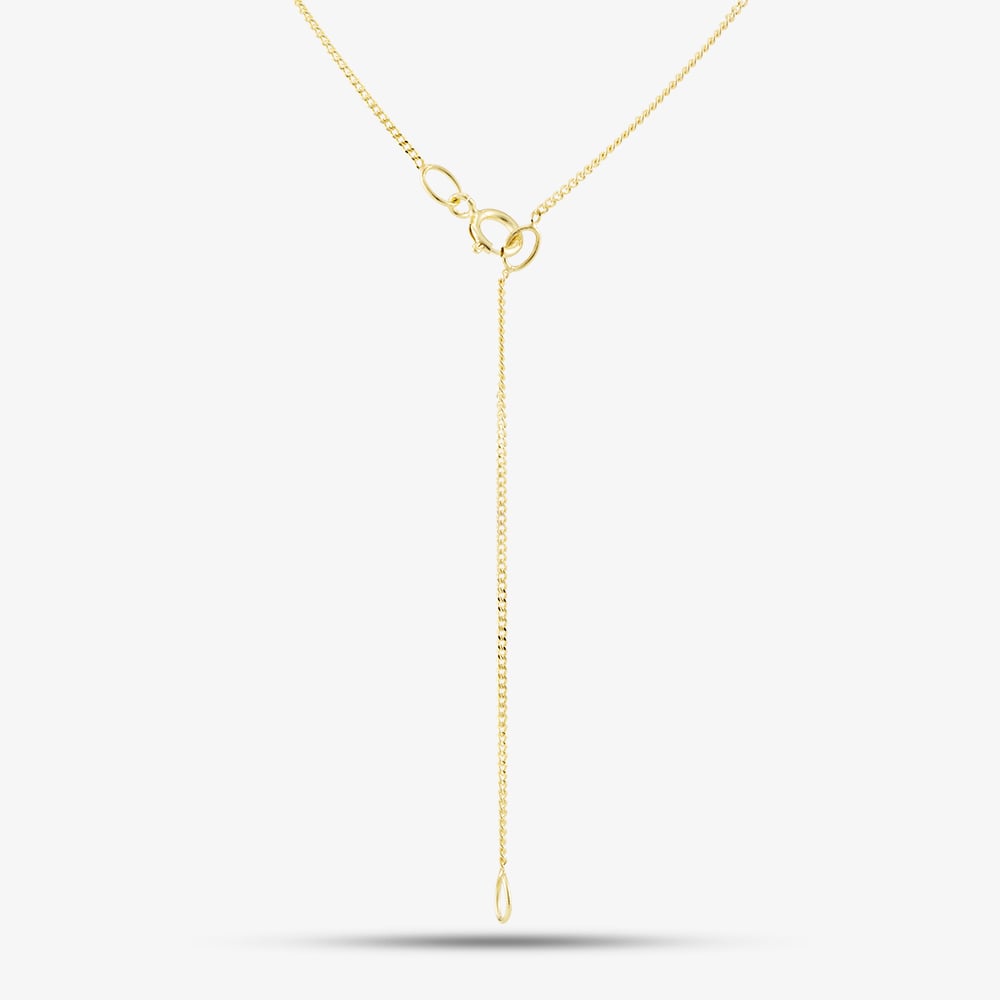 9ct Yellow Gold 18 Inch Diamond-Cut Curb Chain CN025L-18