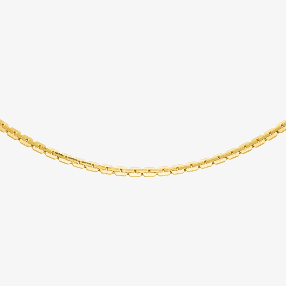 9ct Yellow Gold 18-Inch Square Trace Necklace CN754-18