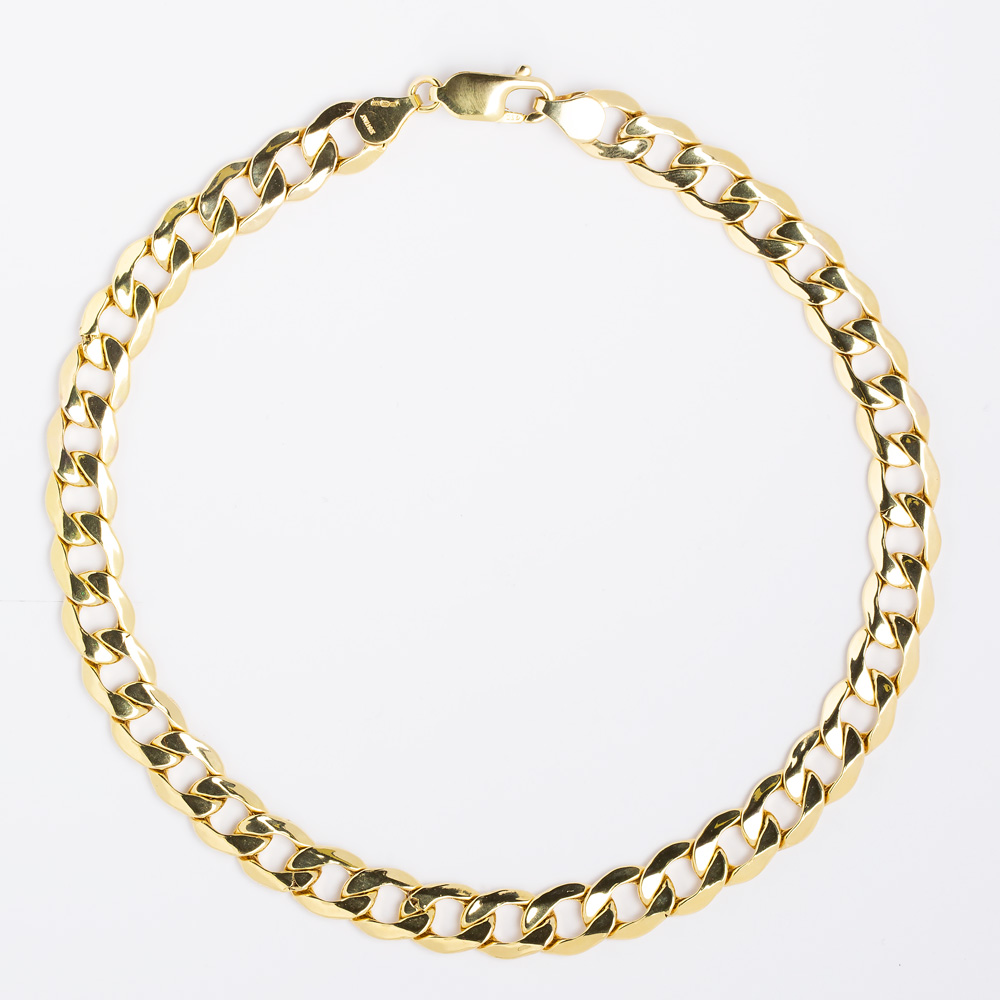 9ct Yellow Gold 8.5 Inch Curb Chain Bracelet D152306WB