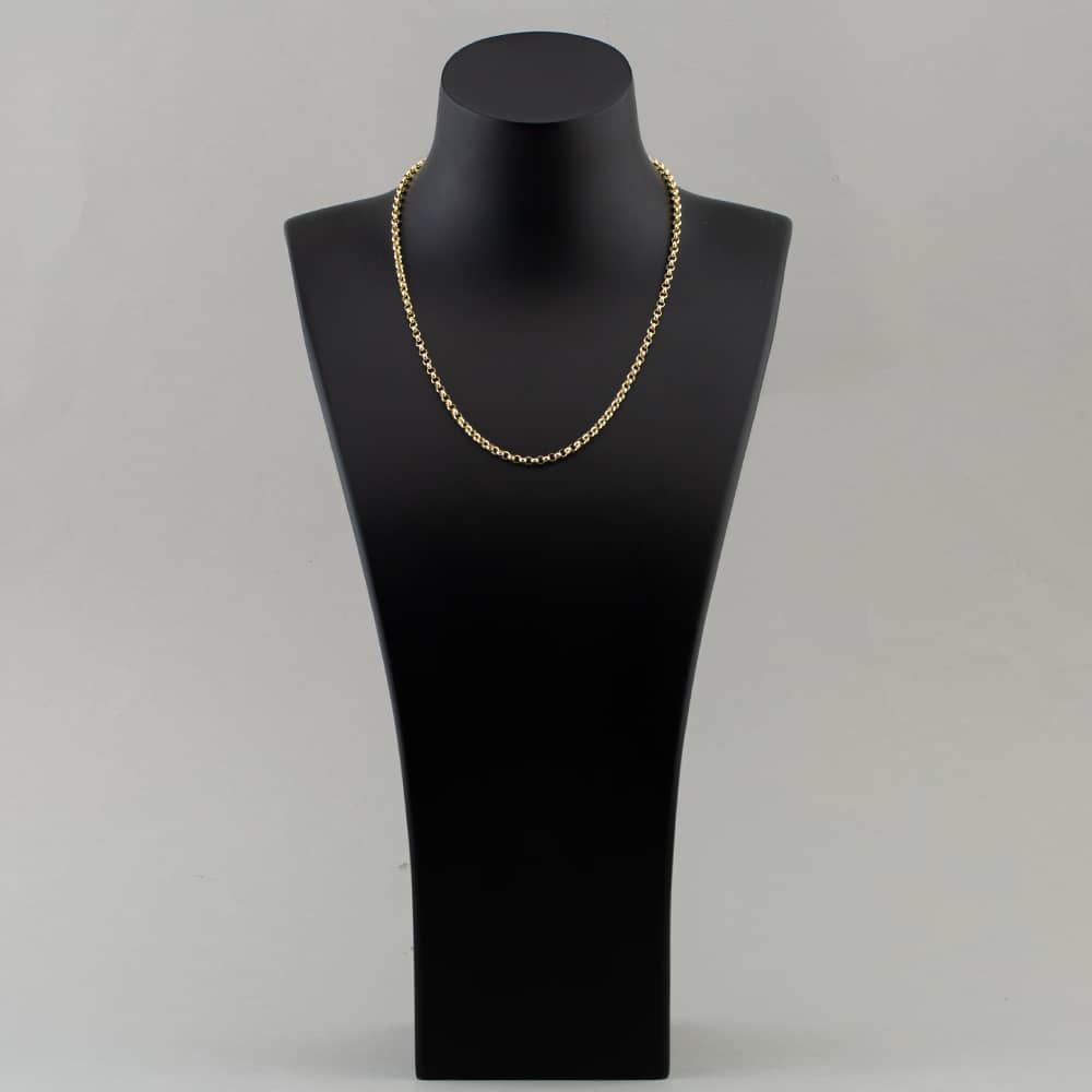 9ct Yellow Gold Round Belcher Chain SRBP-350-9Y