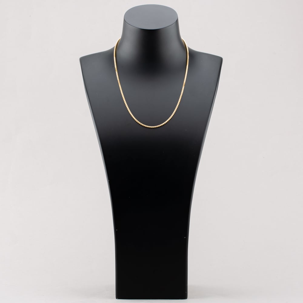 9ct Yellow Gold 18 Inch Diamond Cut Belcher Chain Necklace SQB050-18