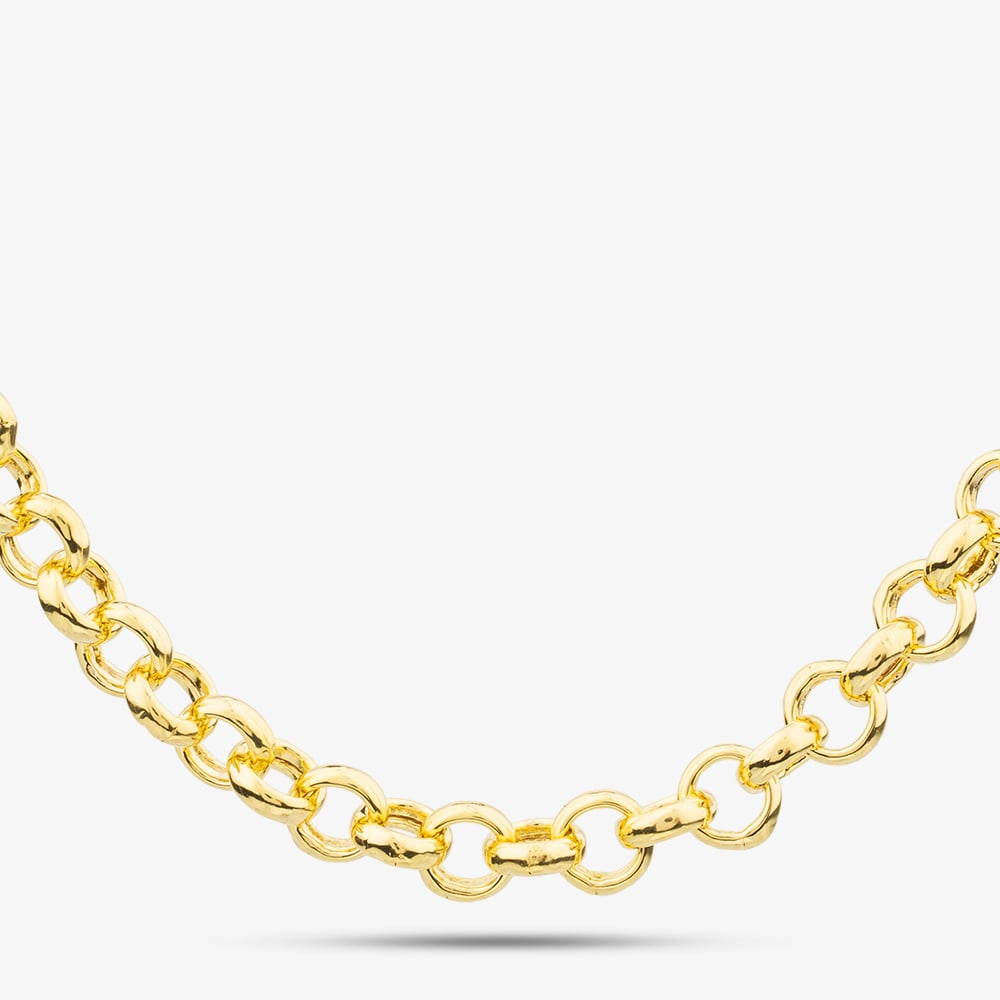 9ct Yellow Gold 18 or 20 Inch Round Belcher Chain HRB130