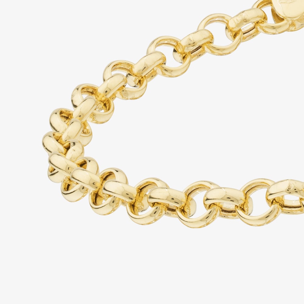 9ct Gold 8.5 inch Belcher Chain Bracelet HRB150-8.5