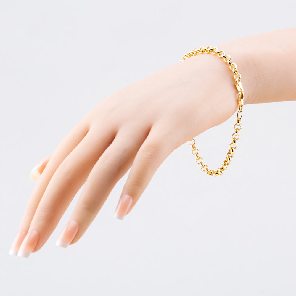 9ct Gold 8.5 inch Belcher Chain Bracelet HRB150-8.5