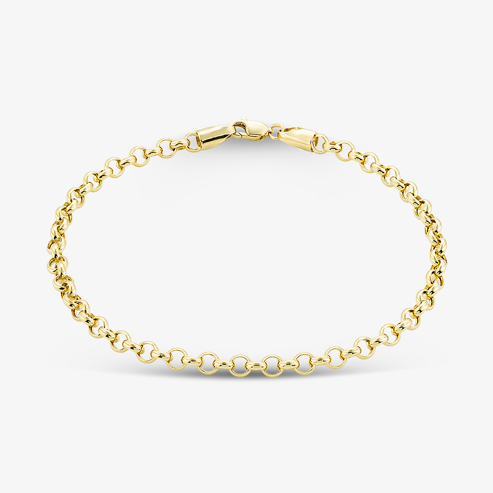 Gold Classic 9ct Yellow Gold 8.5 Inch Belcher Chain Bracelet HRBP-400-9Y-8.5