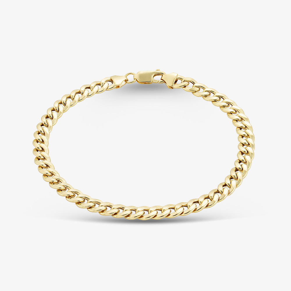 Gold Classic 9ct Yellow Gold 8.5 Inch Curb Chain Bracelet HCOC-580-9Y-8.5