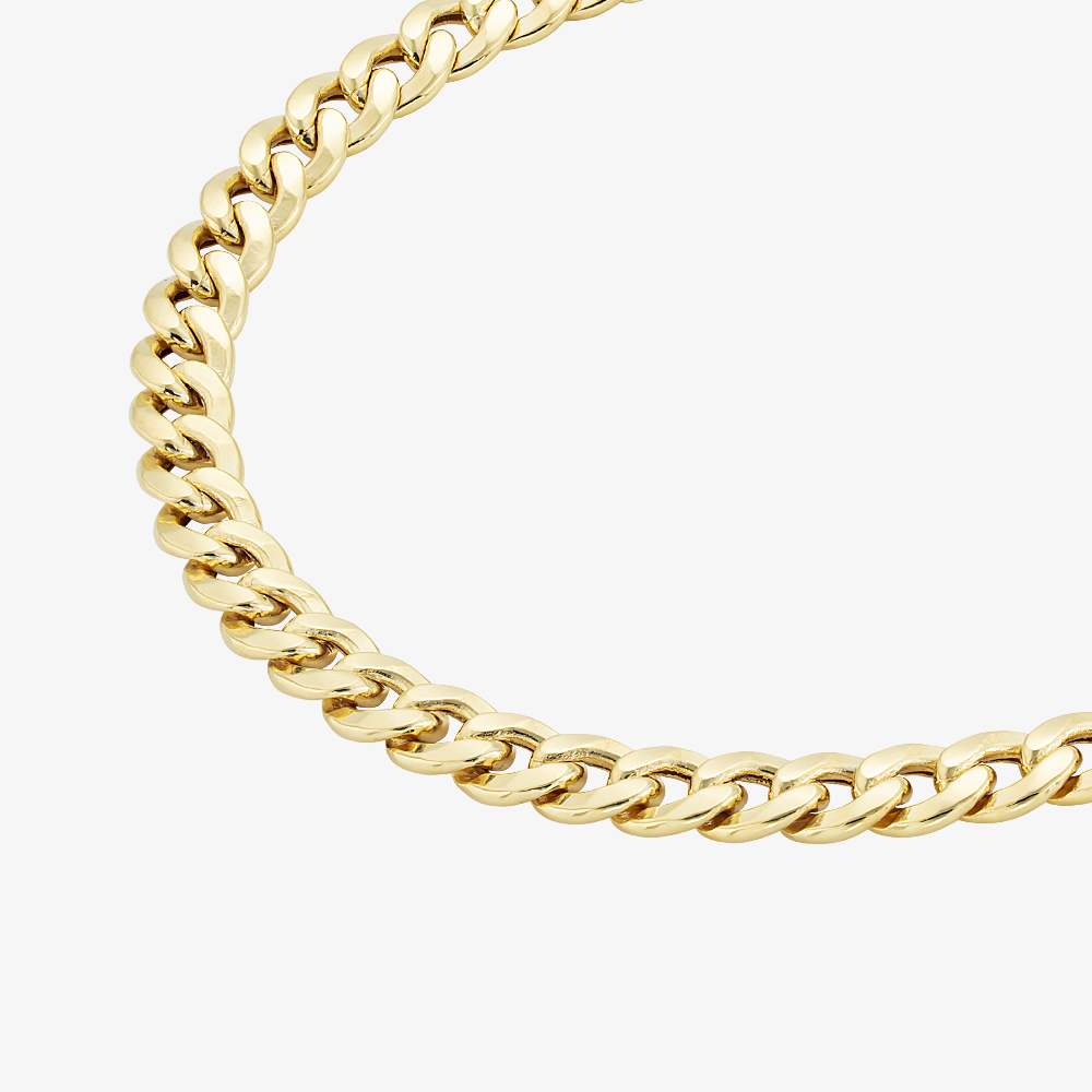 Gold Classic 9ct Yellow Gold 8.5 Inch Curb Chain Bracelet HCOC-580-9Y-8.5