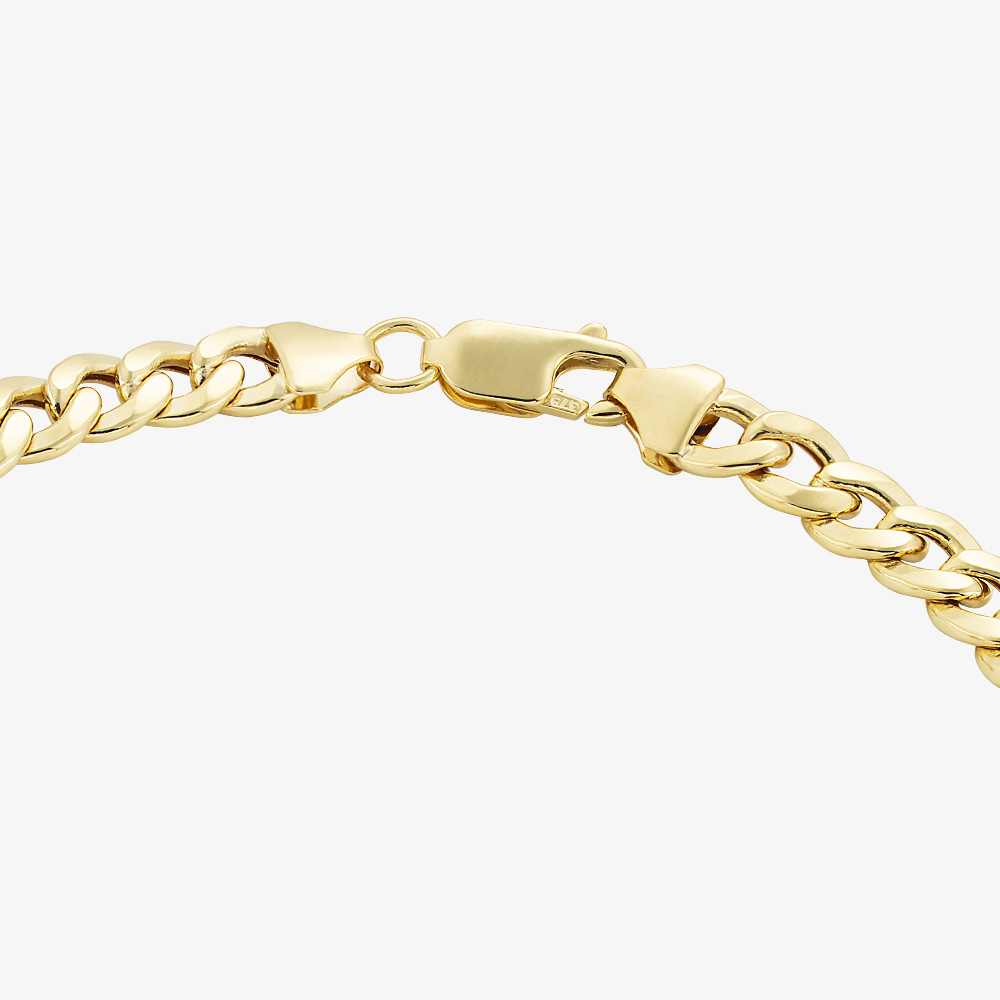 Gold Classic 9ct Yellow Gold 8.5 Inch Curb Chain Bracelet HCOC-580-9Y-8.5