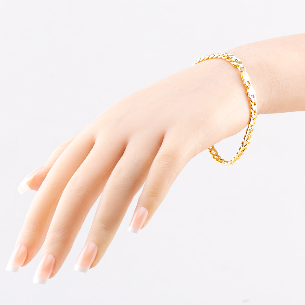 Gold Classic 9ct Yellow Gold 7.5 Inch Curb Chain Bracelet HCOC-580-9Y-7.5