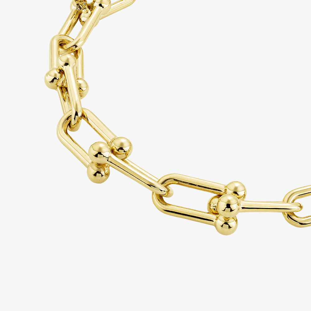 Gold Classic 9ct Yellow Gold 7.5 Inch Fancy Bar Ball Chain Bracelet HBGT-900-9Y-7.5