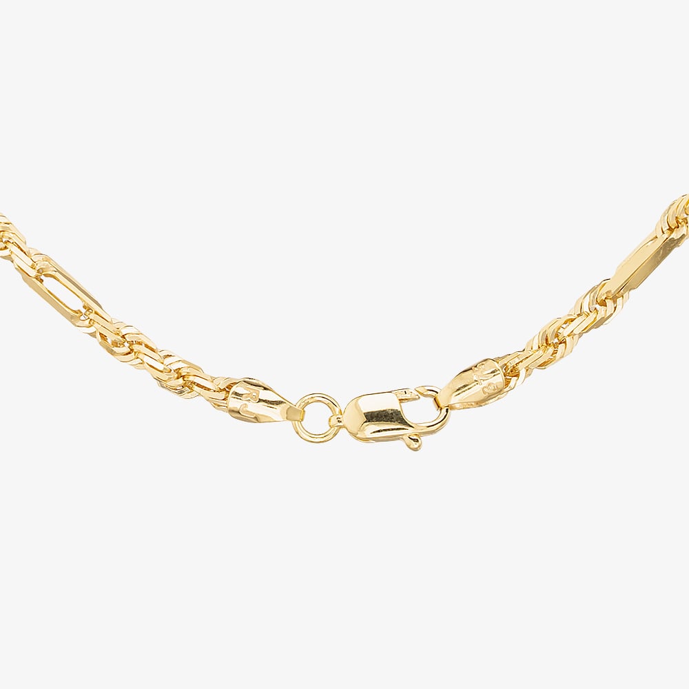 Gold Classic 9ct Yellow Gold 18 Inch Figaro Rope Chain SRFC-240-9Y-18
