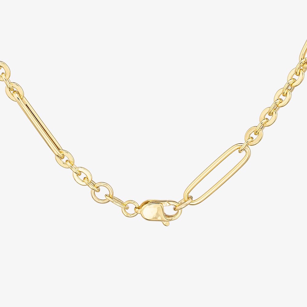 Gold Classic 9ct Yellow Gold 18 Inch Albert Figaro Chain HFTC-420-9Y-18