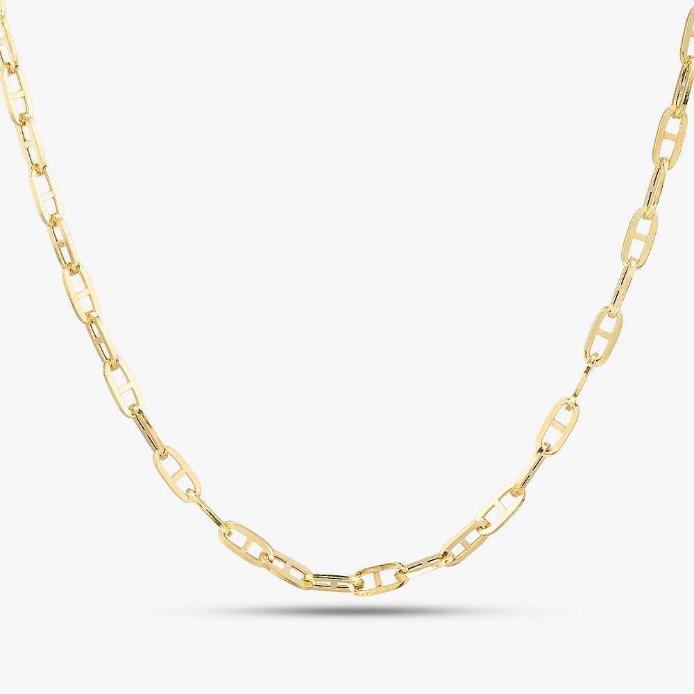 Gold Classic 9ct Yellow Gold 18 Oval Inch Anchor Chain HPBC-290-9Y-18
