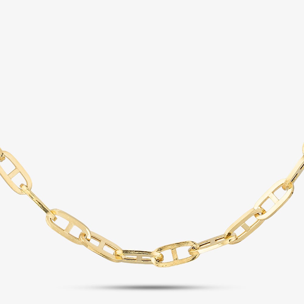 Gold Classic 9ct Yellow Gold 18 Oval Inch Anchor Chain HPBC-290-9Y-18