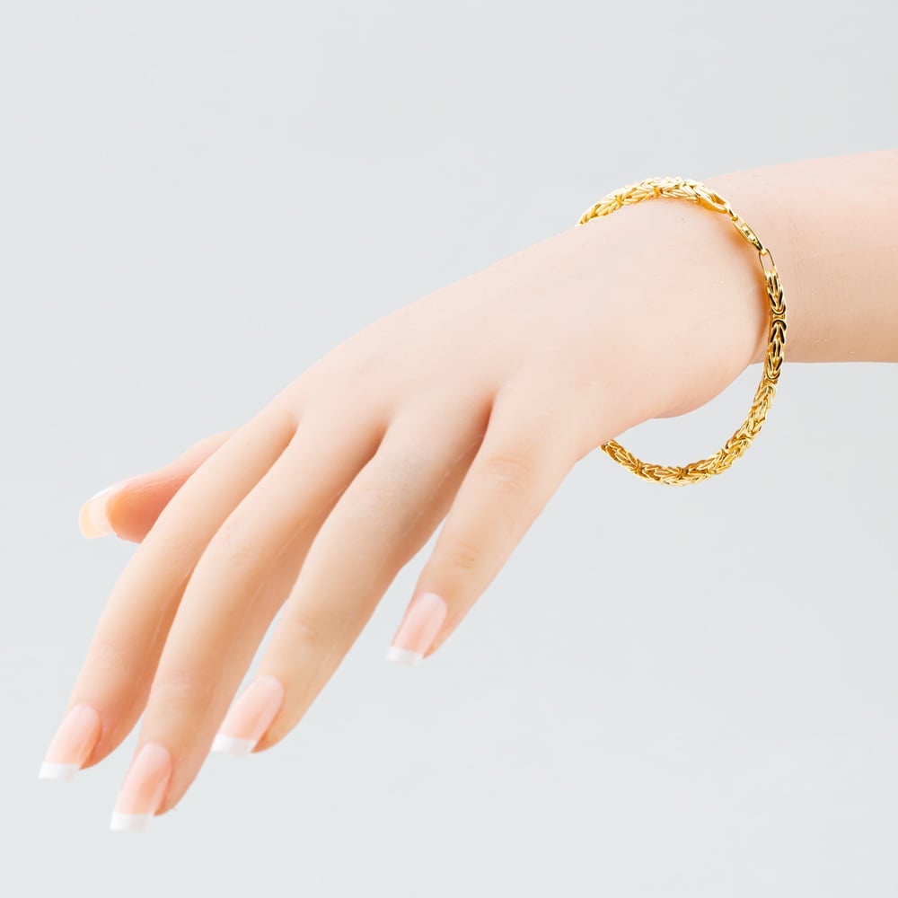 9ct Yellow Gold 7.5 Inch Byzantine Chain Bracelet 1.29.9092