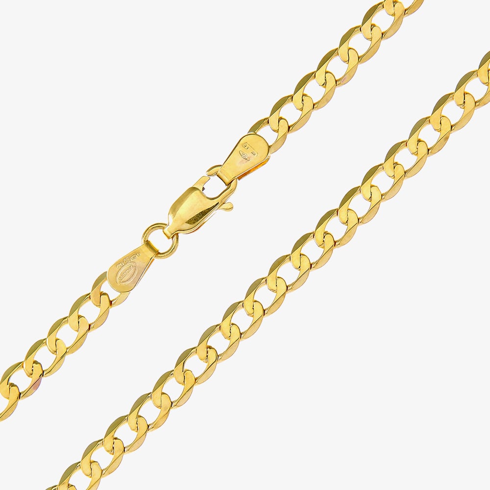 9ct Yellow Gold 18 Inch Curb Chain UFC100-18