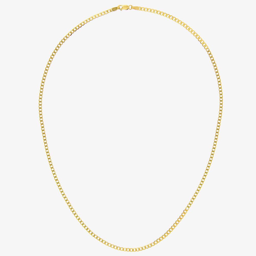 9ct Yellow Gold Flat Curb Chain UFC70