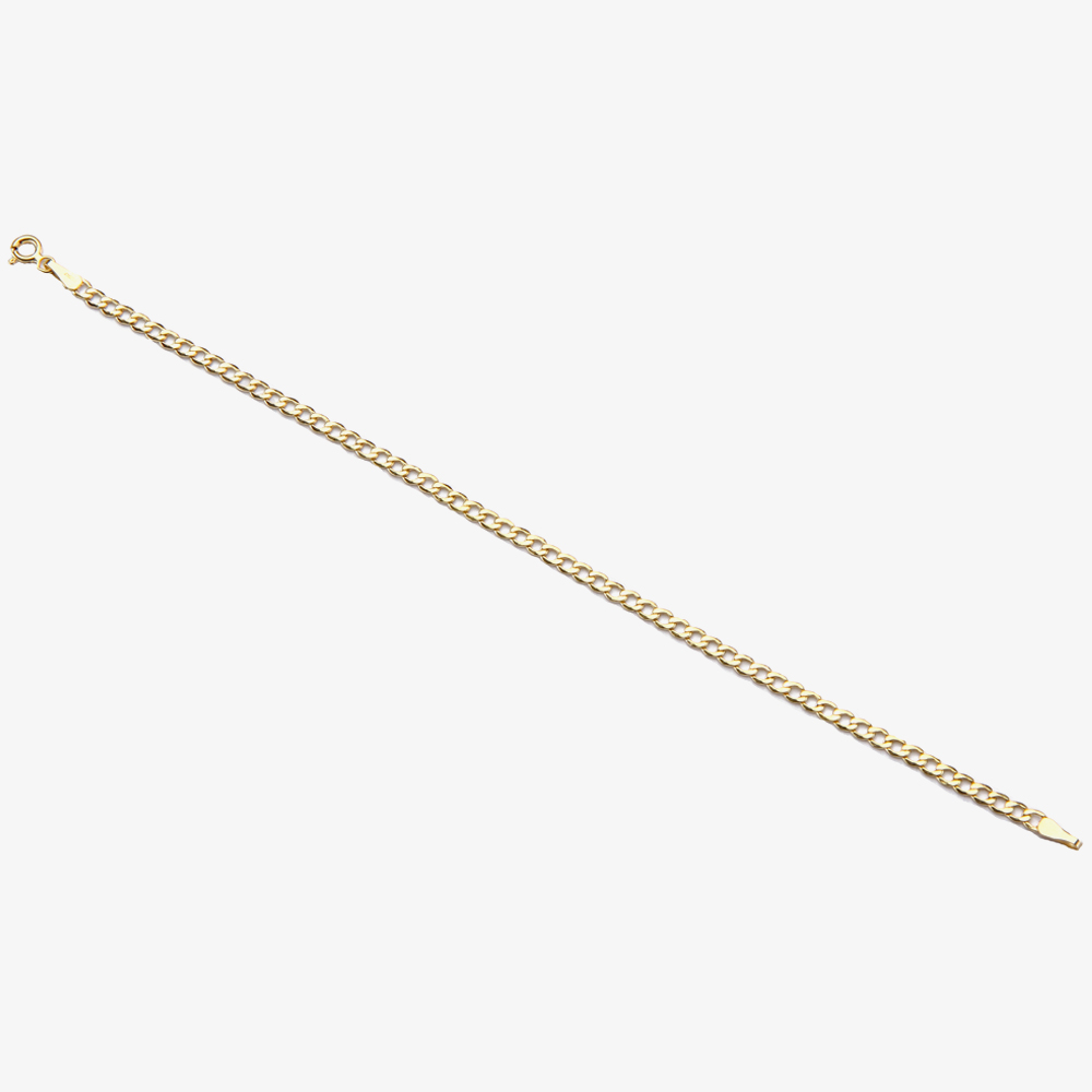 9ct Yellow Gold 7.5 Inch Curb Chain Bracelet HC070 7.5